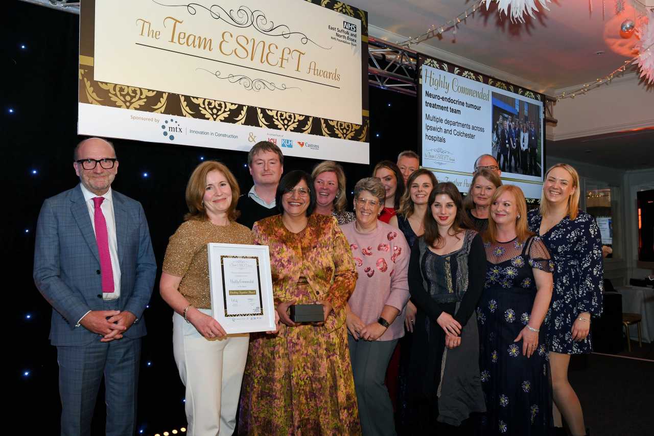 Highly Commended award given to the NET Team in the Team ESNEFT Awards 2024